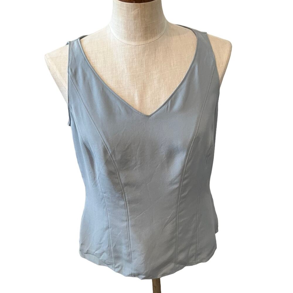 Talbots Silk Sleeveless Top Sky Blue 8